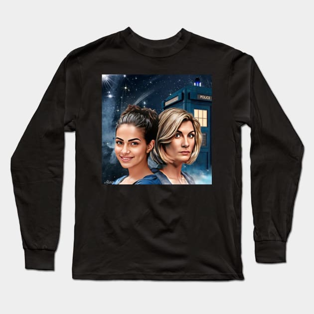 13th doctor thasmin space traveles Long Sleeve T-Shirt by AlisiaArt